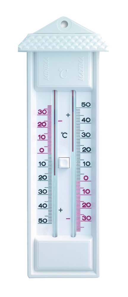Thermometer außen quecksilberfrei weiß