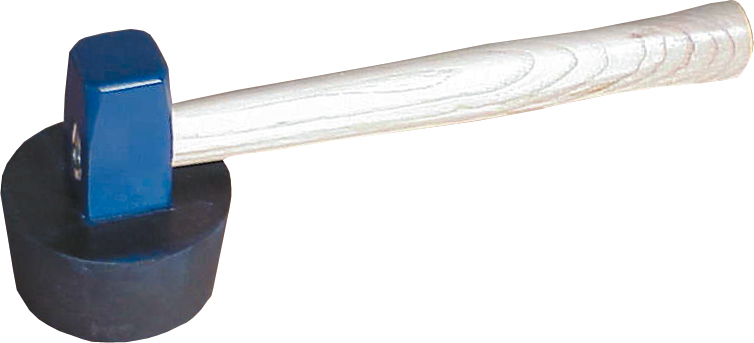 TRIUSO Plattenlegerhammer 1500g mit Gummiaufsatz rund