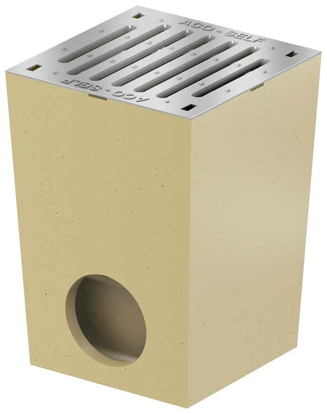 ACO HOCHBAU VERTRIEB ACO Self Hofablauf m.vz.Rost 25x25x35cm m.Geruchsverschluss und Eimer