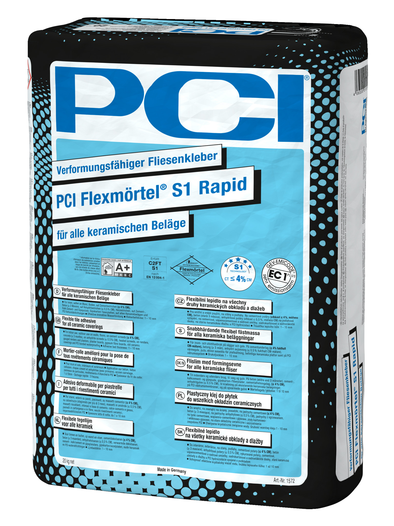 ZL OST PCI Flexmörtel S1 Rapid 20kg Verformungsfähiger Fliesenkleber