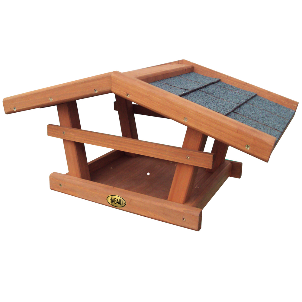 HABAU GMBH Vogelhaus Amsel mit Ständer Kiefer braun L49,5xB30,5xH22cm