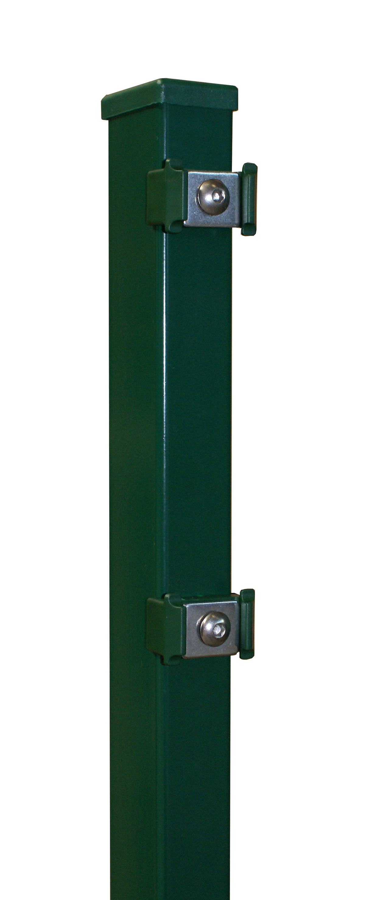 ZL OST Rechteckpfosten 60x40x2000 mm vz/grün mit Klemmhalter für DS Matte 1430 mm