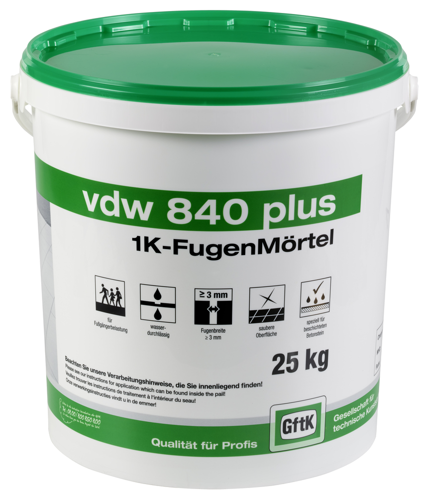 GFTK vdw 840 plus basalt 25kg 1K-FugenMörtel