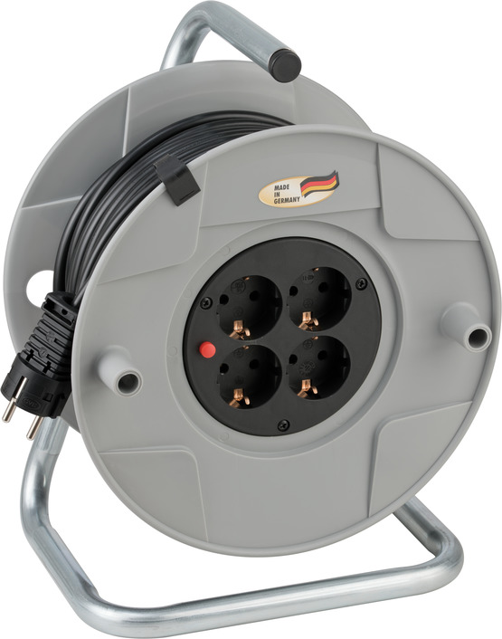 BAT GMBH & CO.KG Kabeltrommel AK260 4Steckdos. silber 40m H05VV-F 3G1,5