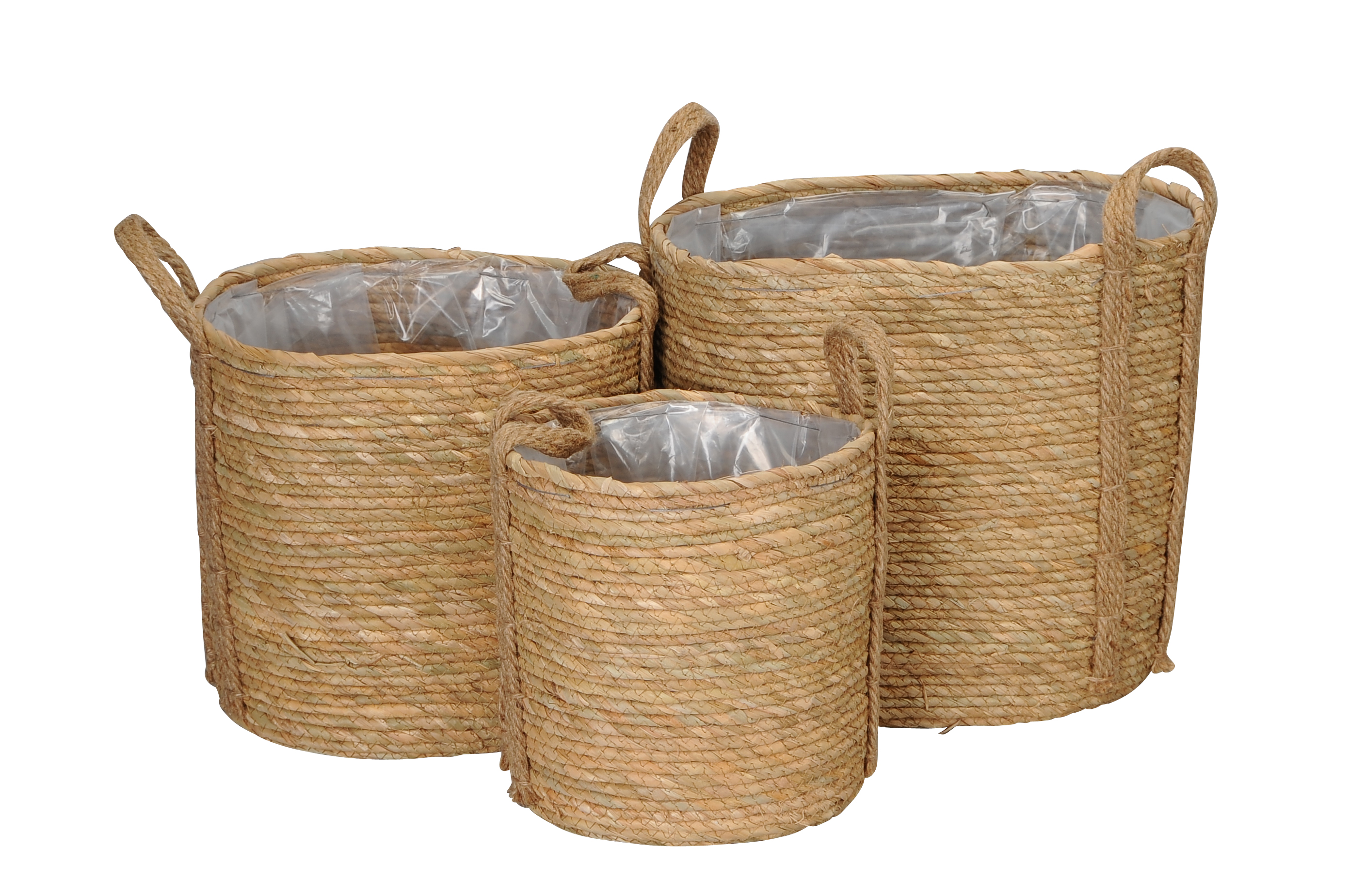 POSIWIO Korb natur D36xH35cm  Henkel 8cm 