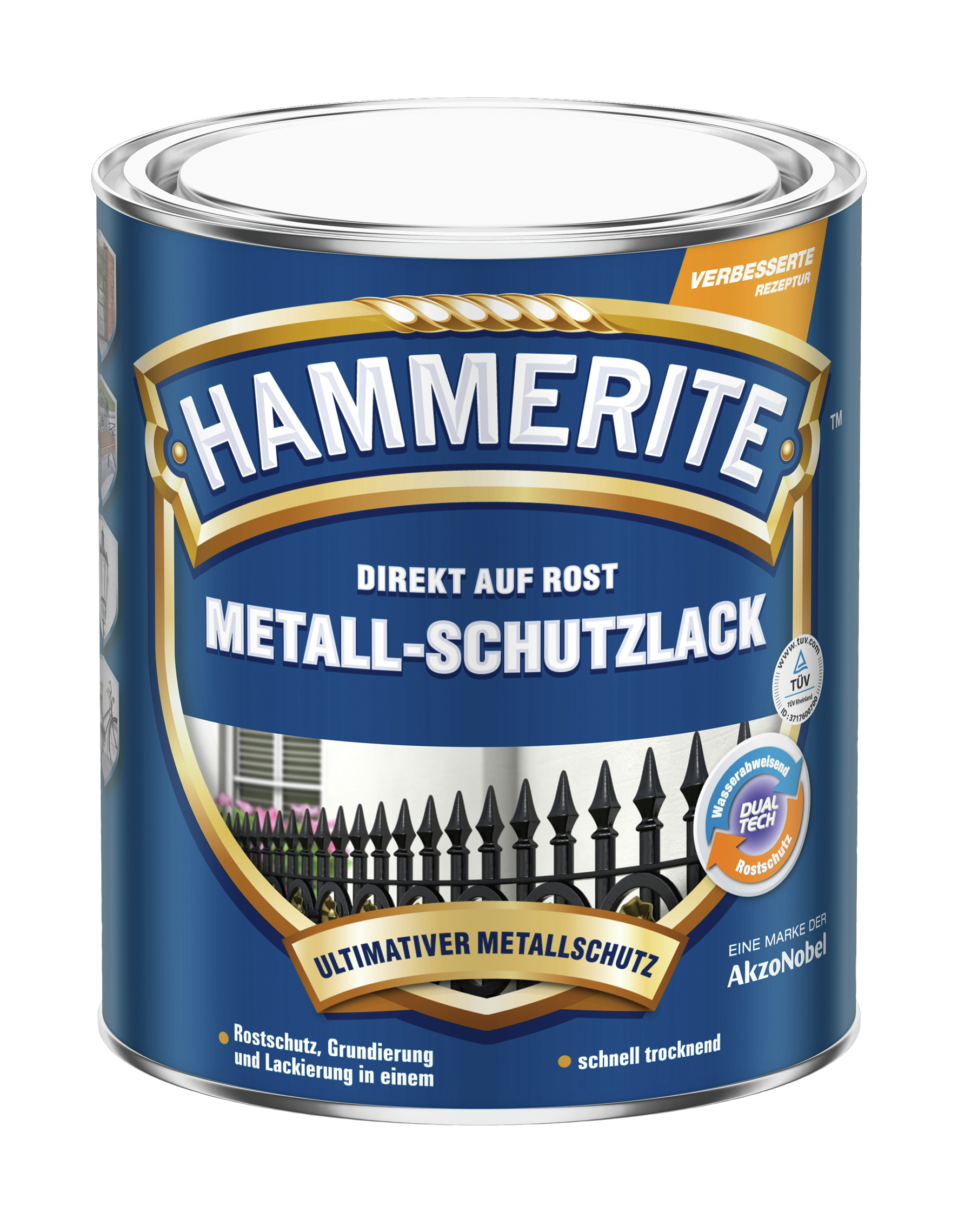 AKZO NOBEL DECO Met.Schutzlack schwarz glzd. 0,75l Hammerite