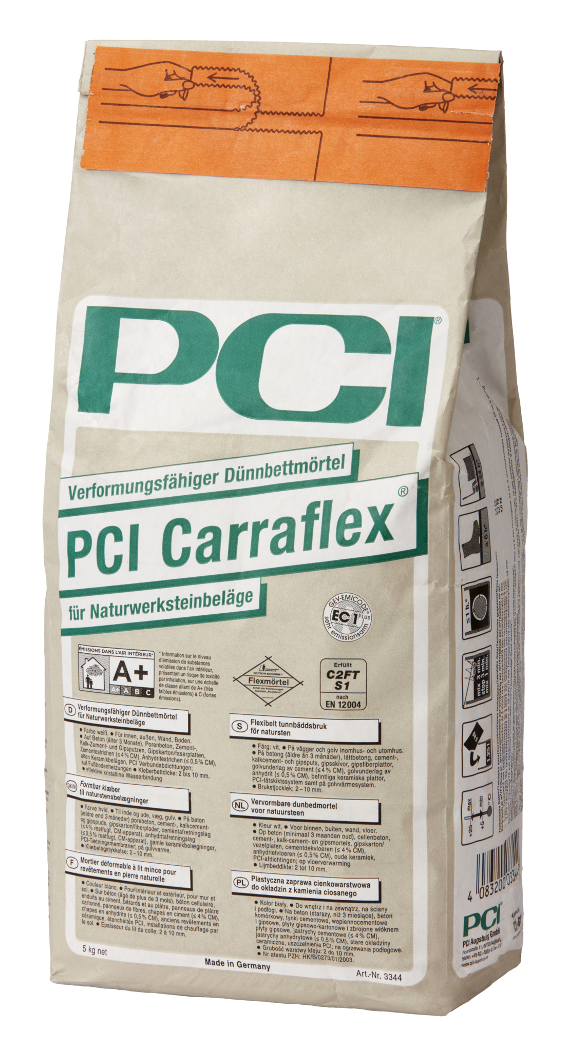 ZL OST PCI Carraflex Dünnbettmörtel 5kg verformungsfähig