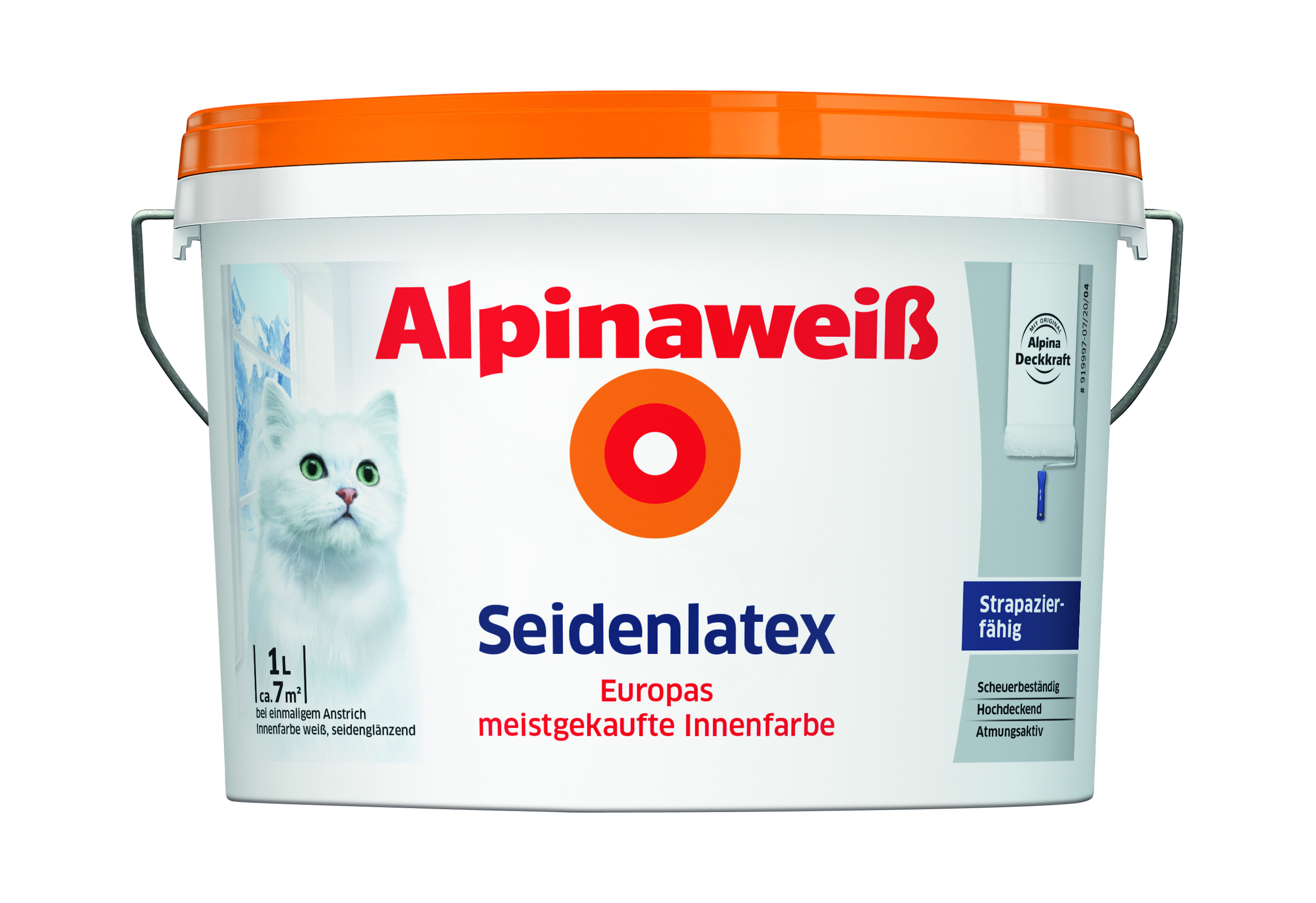 ALPINA FARBEN Alpinaweiß Seidenlatex 1Liter 