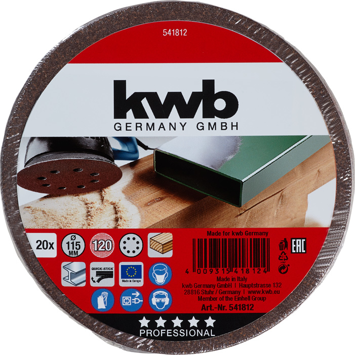 KWB BURMEISTER Schleifsch. Profi-Pack 115mm/K120 kwb DIY