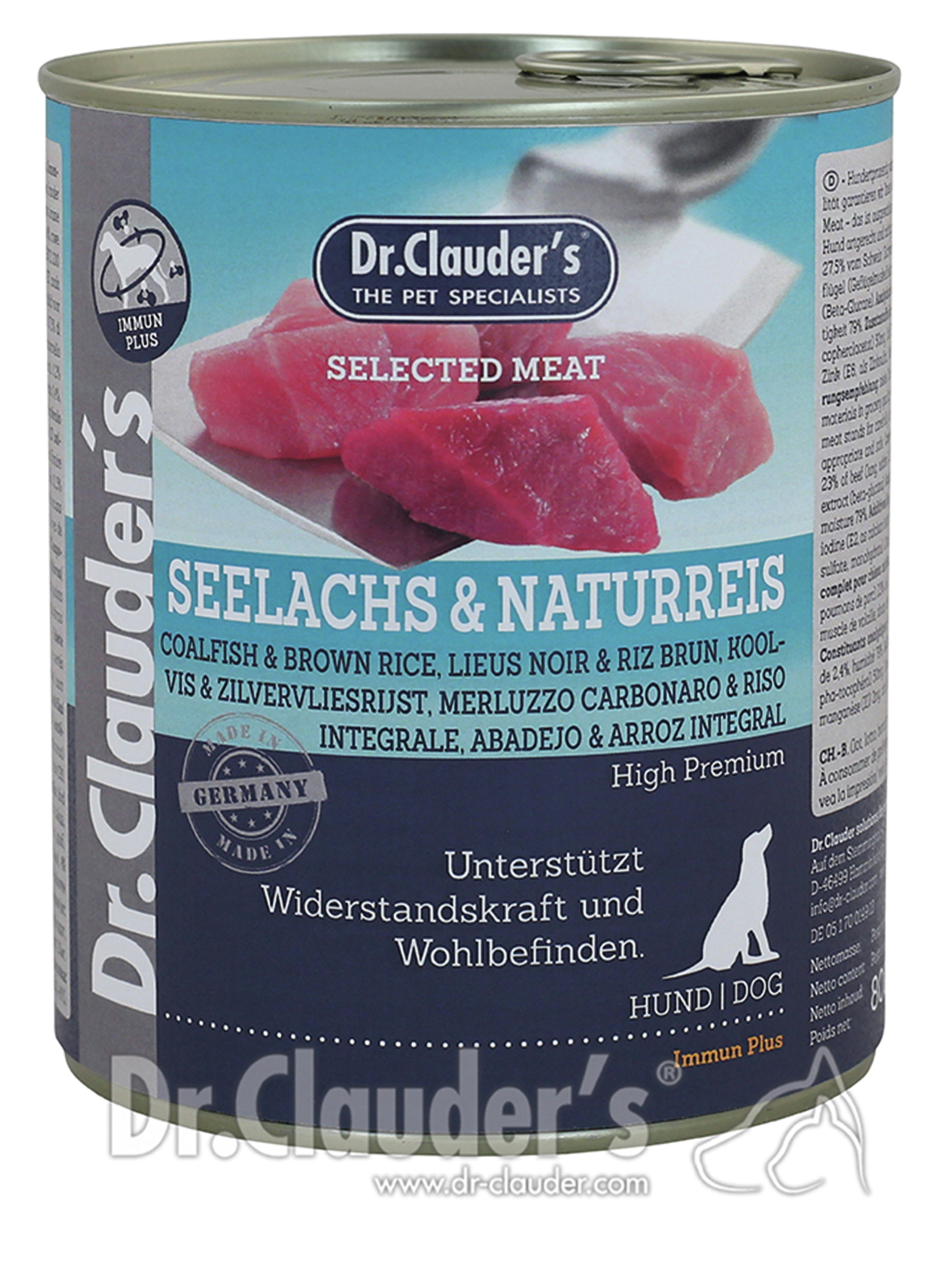 BTG BETEILIGUNGS GMBH DC Dog Dose Selected Meat Seel&Reis 800g Dr.Clauders