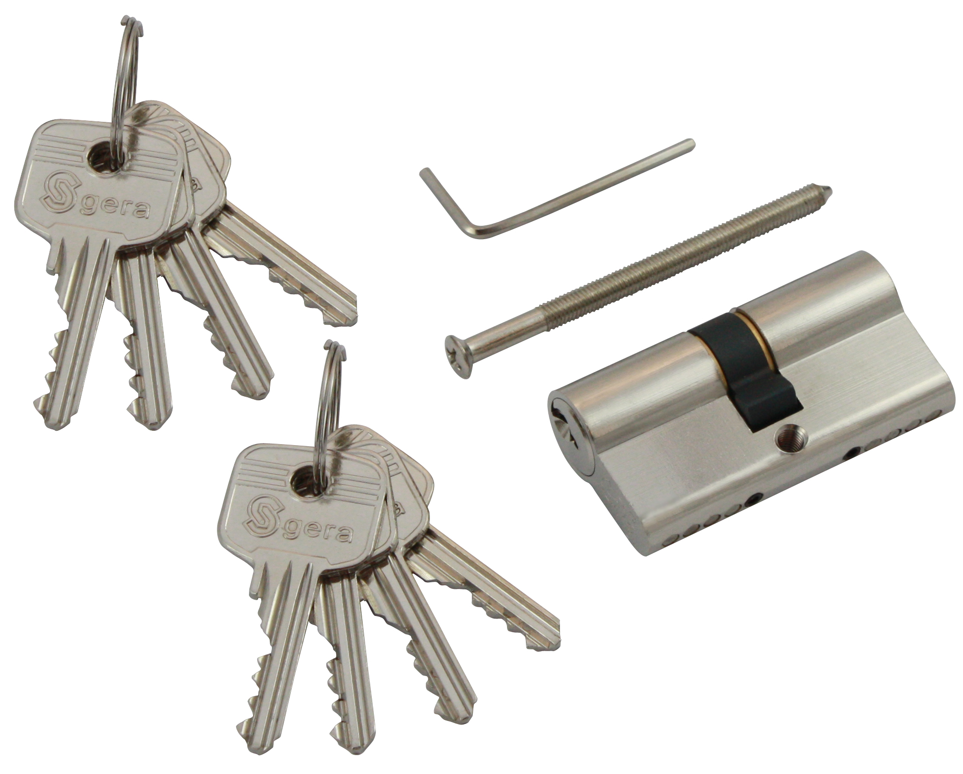 SCHLOßSICHERUNGEN GERA  ISEO Profildoppelzylinder codierbar 30+30 mm 2x 4 Schlüssel