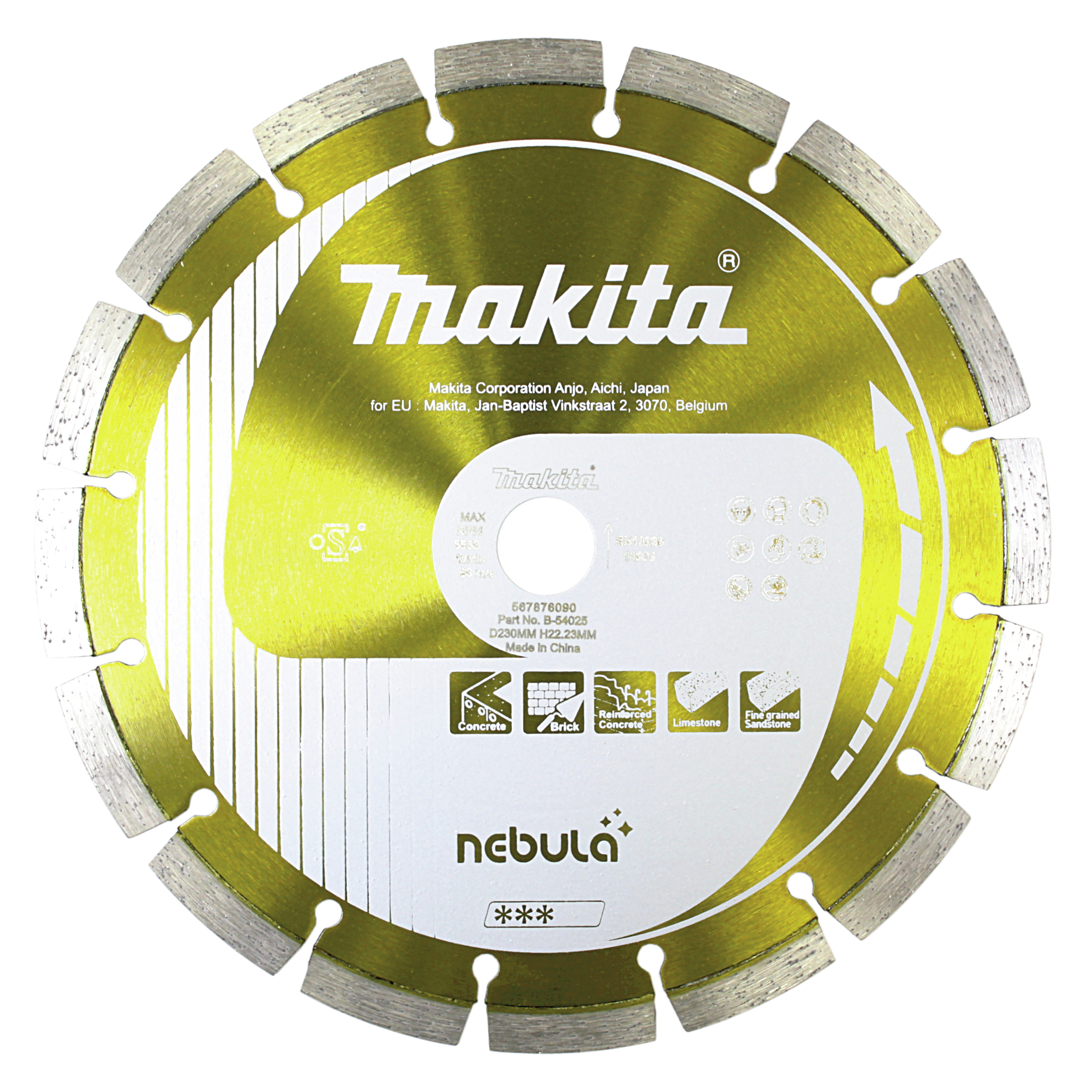 MAKITA Dia-Trennscheibe Ø230x22,23 mm B-54025 NEBULA