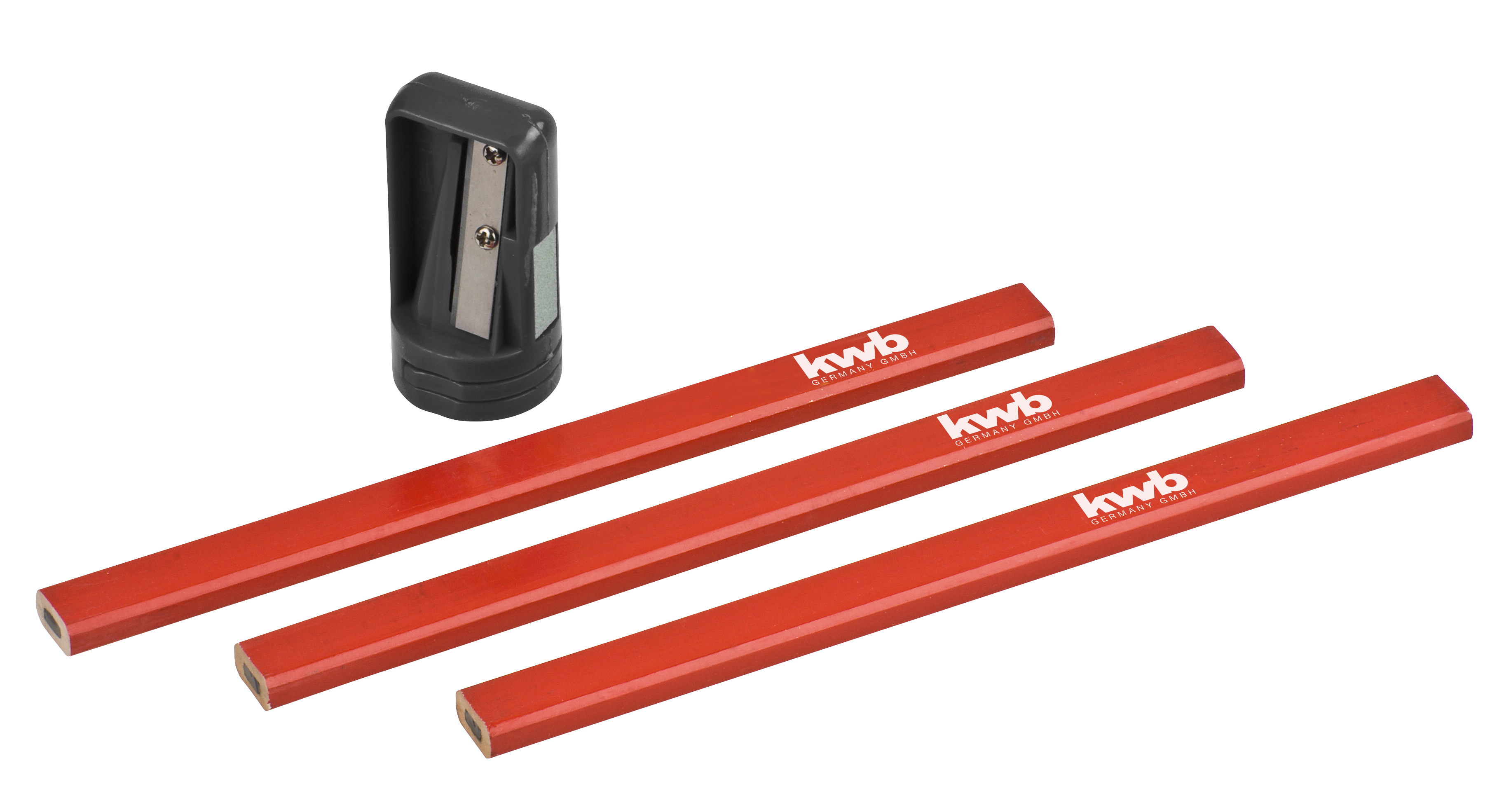 KWB BURMEISTER Bleistifte (3 Stück) mit Anspitzer kwb Promo