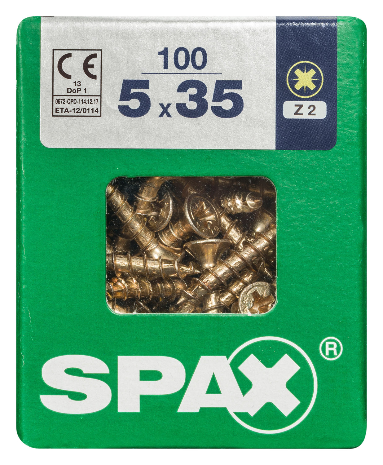 SPAX INTERNATIONAL GMBH & CO. KG - ENNEP Universalschrauben gelb vz VG 5,0x35 mm SeKo Pozi Pack L (100 Stück)