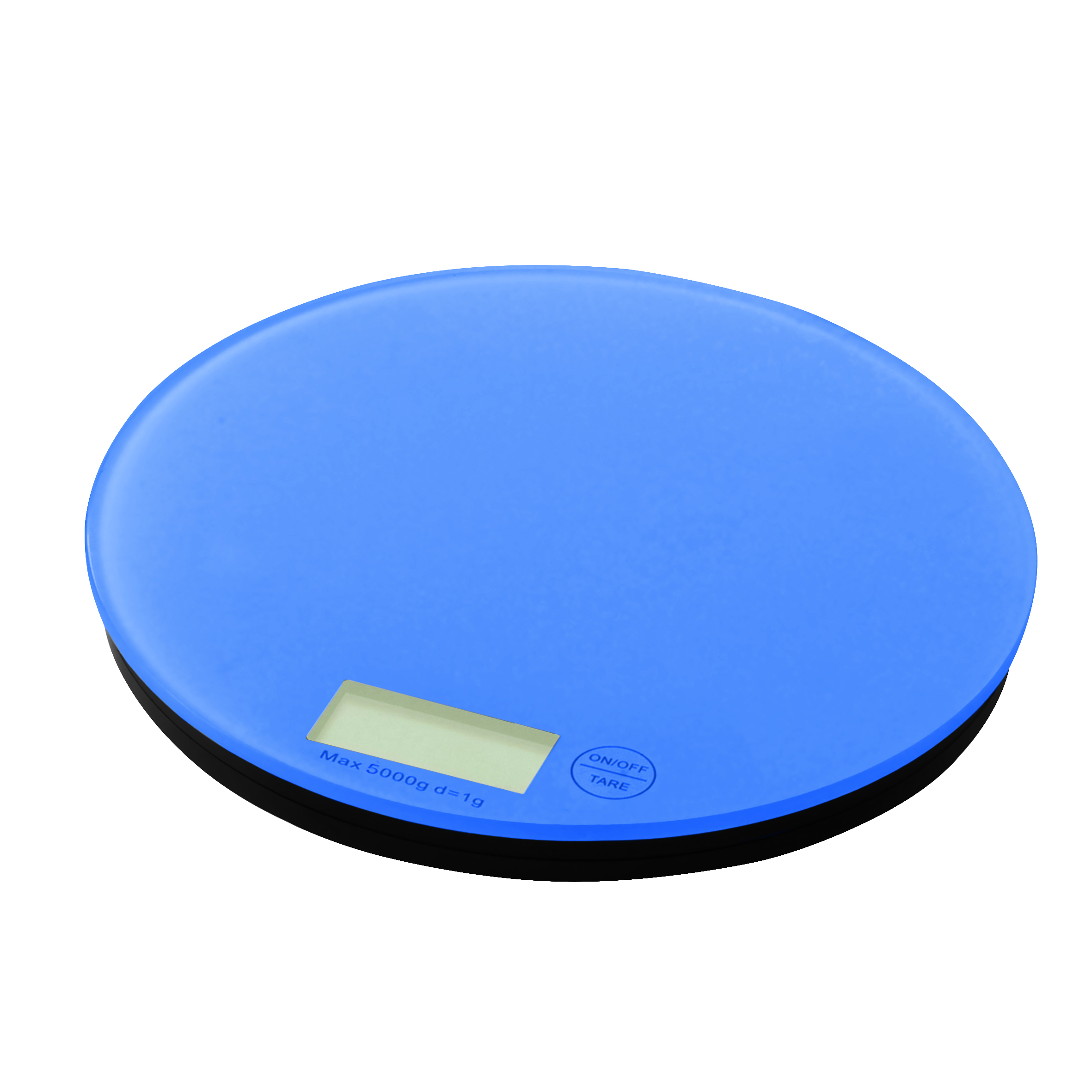  - WESEL Digitale Küchenwaage 5kg Glas Ø18,5x2cm Zuwiegefunktion