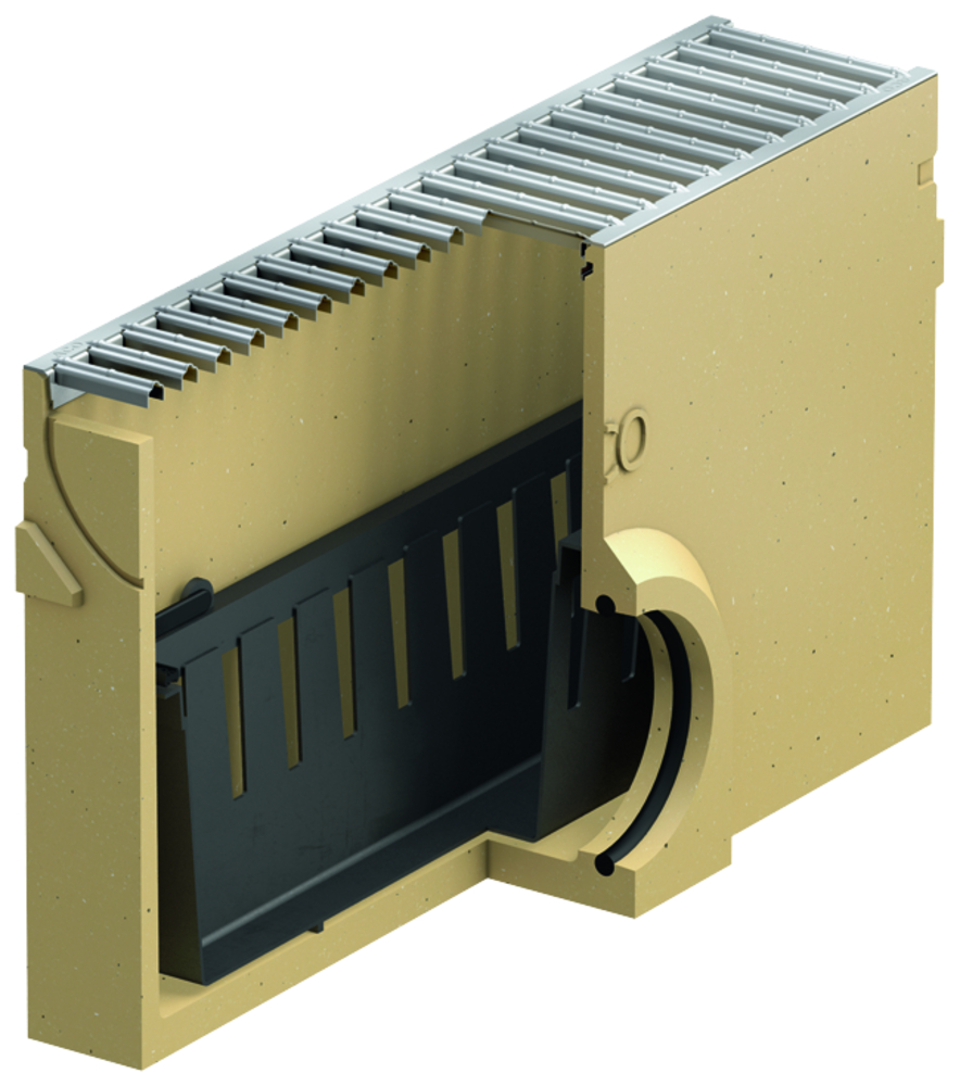 ACO HOCHBAU VERTRIEB ACO Euroline Einlaufkasten 50x30cm mit verzinktem Stegrost