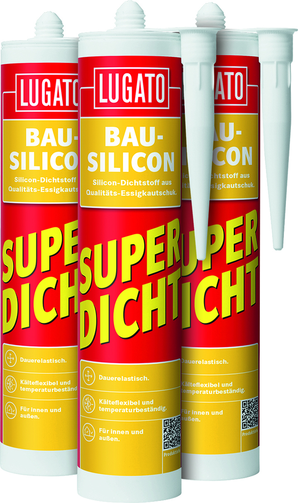 LUGATO CHEMIE Bau-Silicon Super Dicht grau 300 ml 