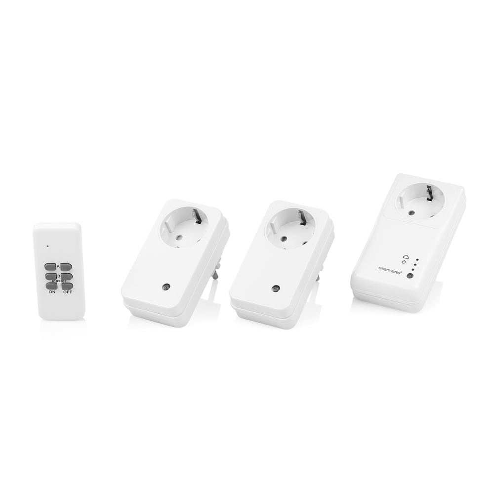 SMARTWARES Controller WLAN Funk-Steckdose 2er Pack zur Steuerung von Smart Home Produkten