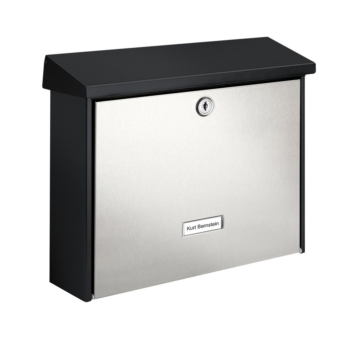 BURG-WÄCHTER Briefkasten London 6867 Black+Steel 