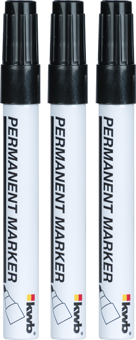 KWB BURMEISTER Markierstifte fein schwarz (3 Stück) kwb DIY