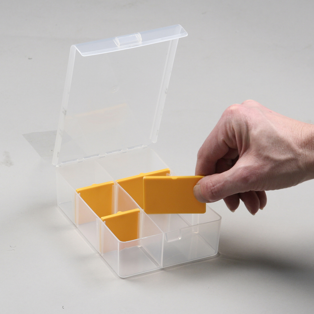 ALLIT AG EuroPlus Basic 11/2-4 transparent/gelb Sortimentskasten mit 4 flex. Trennstegen