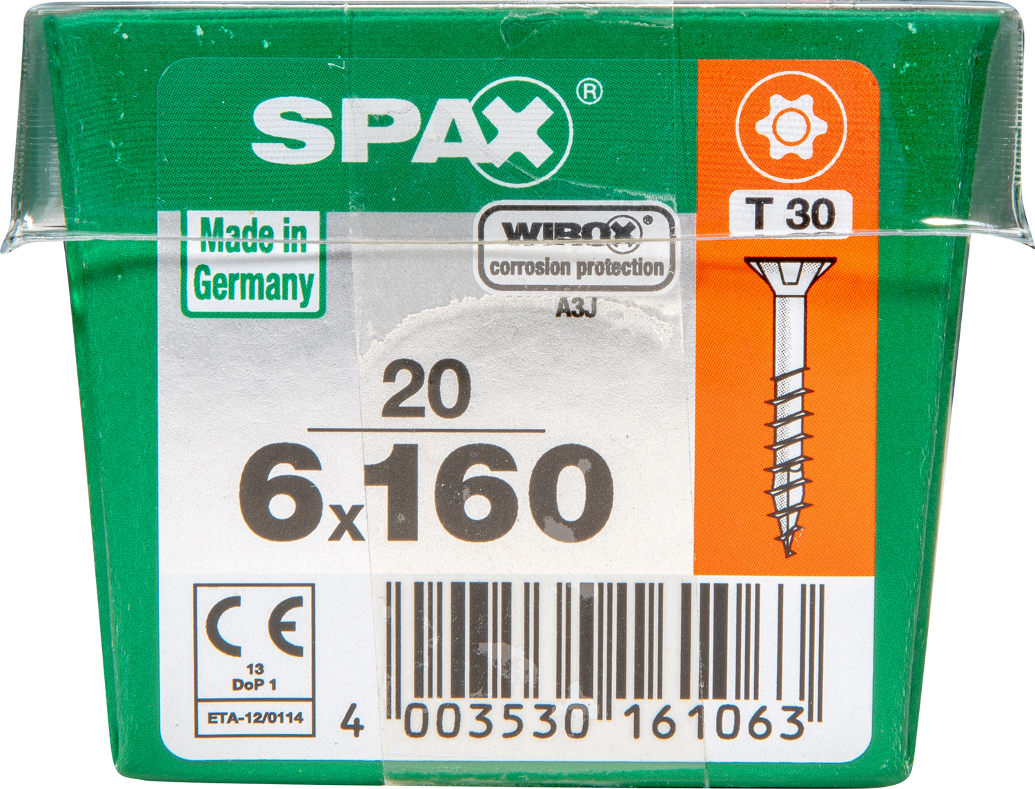 SPAX INTERNATIONAL GMBH & CO. KG - ENNEP Universalschrauben WIROX A3J TG 6x160 mm SeKo T-Star Plus Pack L STK (20 Stück)