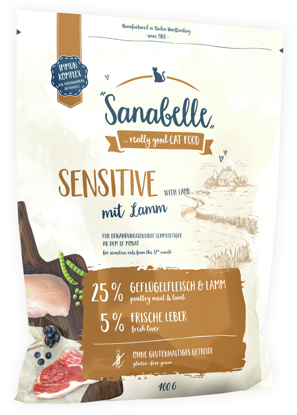  - MÜNSTER Bos. Cat Sanabelle Sensitive Lamm 400 g 