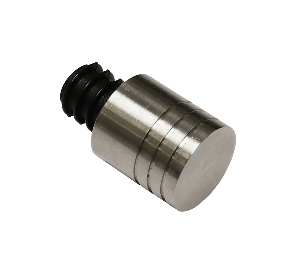 GARDINIA - Endknopf Metall New York Zylinder 12mm edelstahl