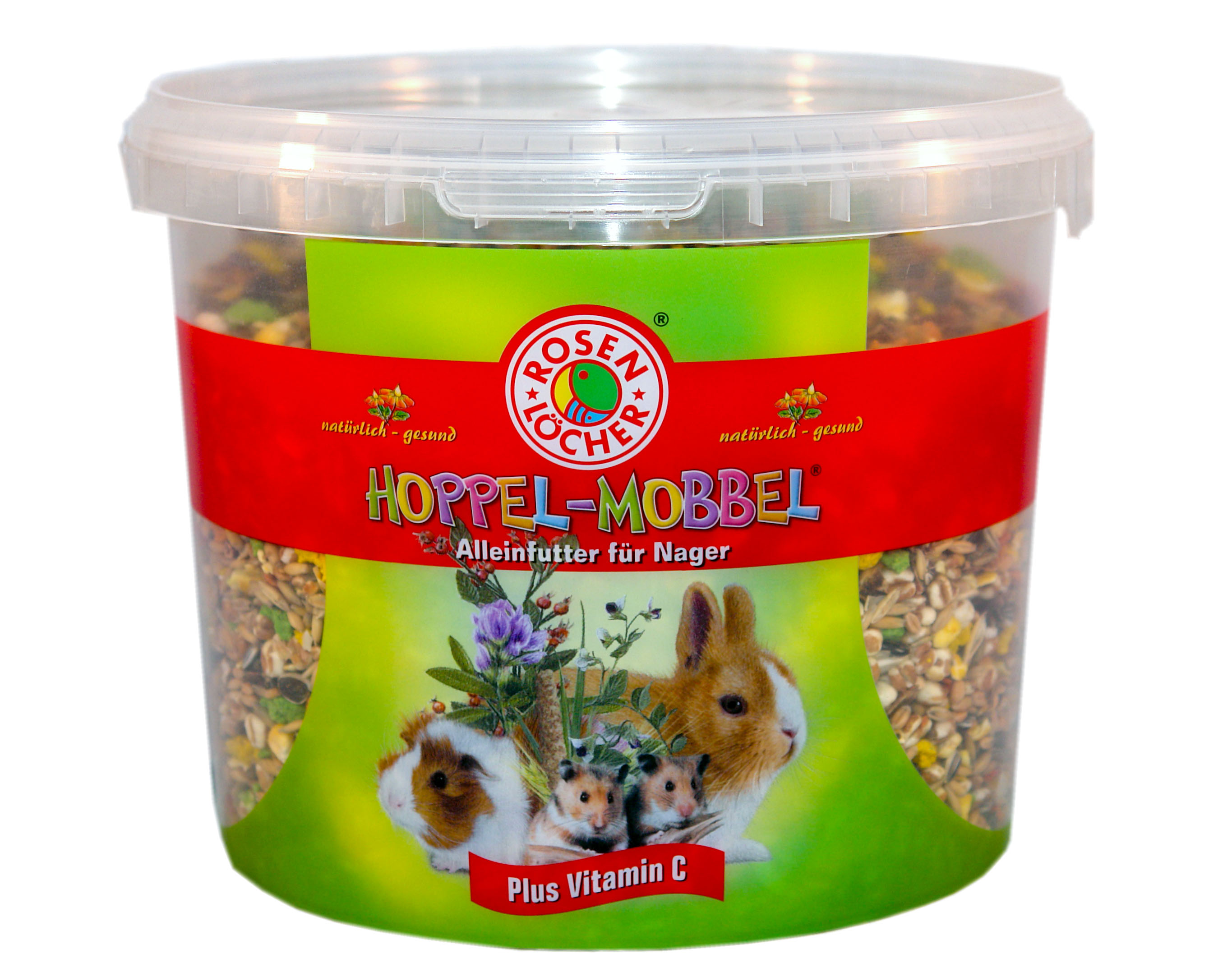 Hoppel Mobbel Nagerf. im Eimer 5l ROSENLÖCHER - Hoppel Mobbel Nagerf. im Eimer 5l mit Vitamin C