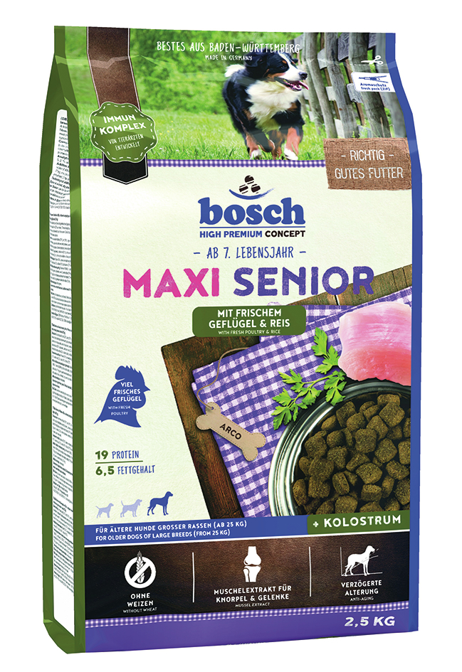 BTG BETEILIGUNGS GMBH Bosch Dog Maxi Senior Geflügel 2,5kg 