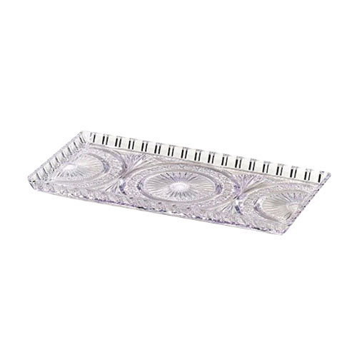  - WESEL Kuchenplatte eckig 34x17cm Plastkristall Top Hit