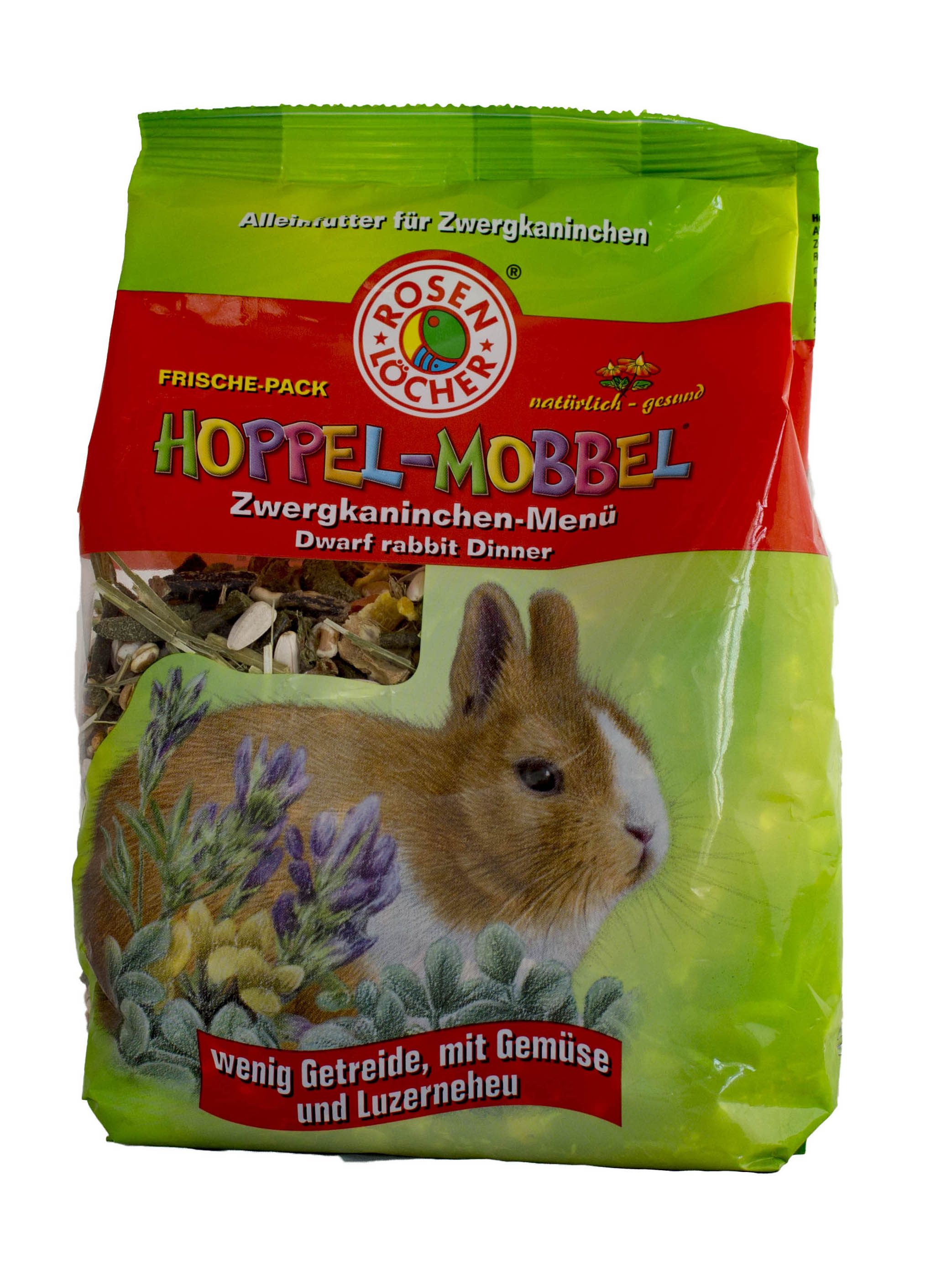 Zwergkaninchen Menü 800g ROSENLÖCHER - Zwergkaninchen Menü 800g hochwertiges Alleinfutter