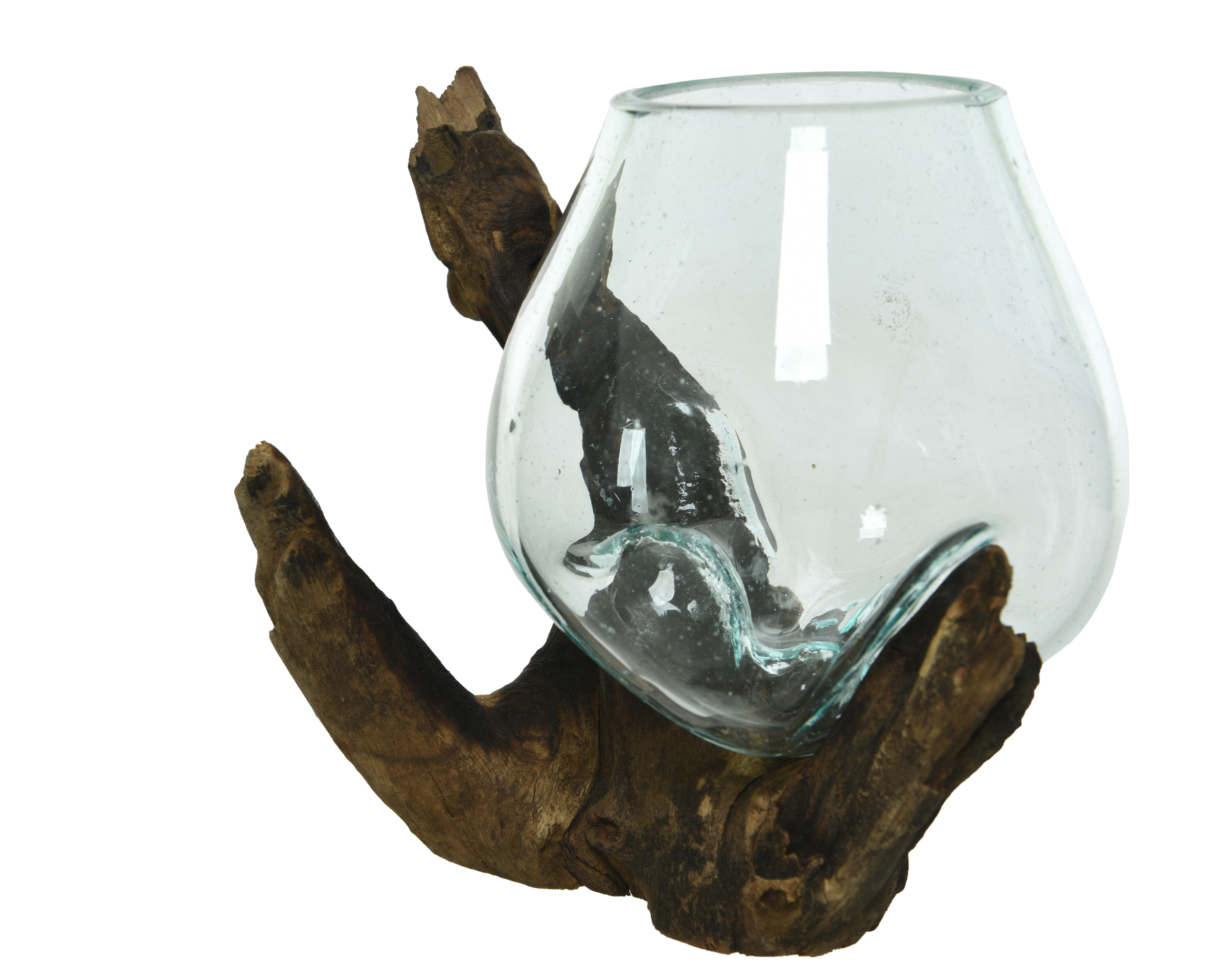 KAEMINGK B.V. Vase auf Zweig natural 10x10x10cm Glas