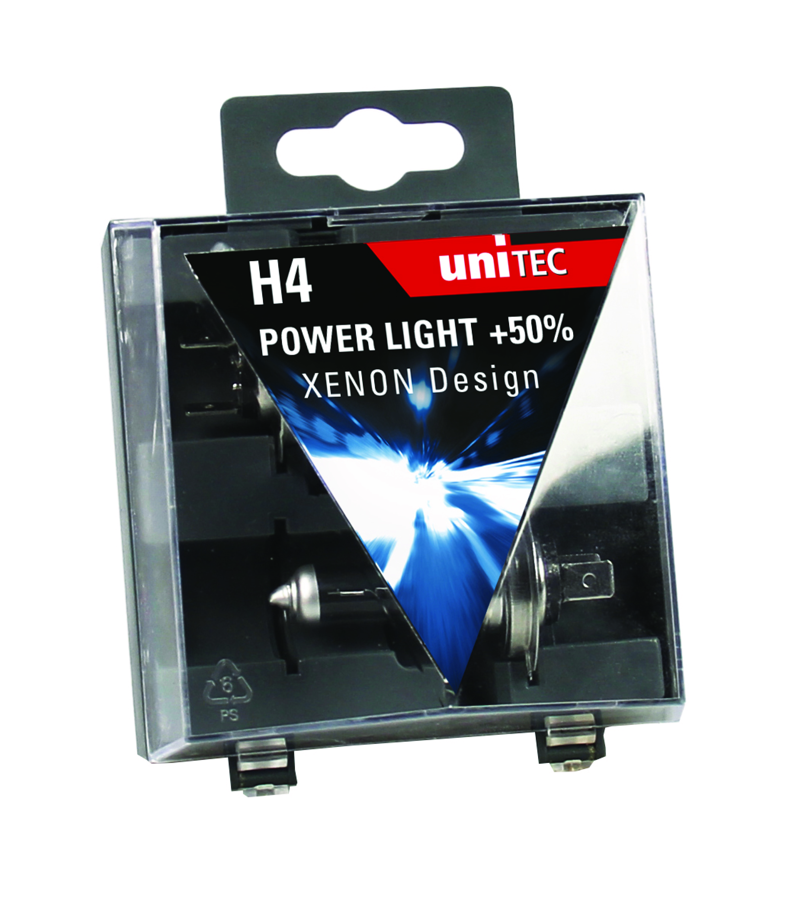 INTERUNION Scheinwerfer H4 Power Light (2 Stk.) + 50 %, 12V60/55W