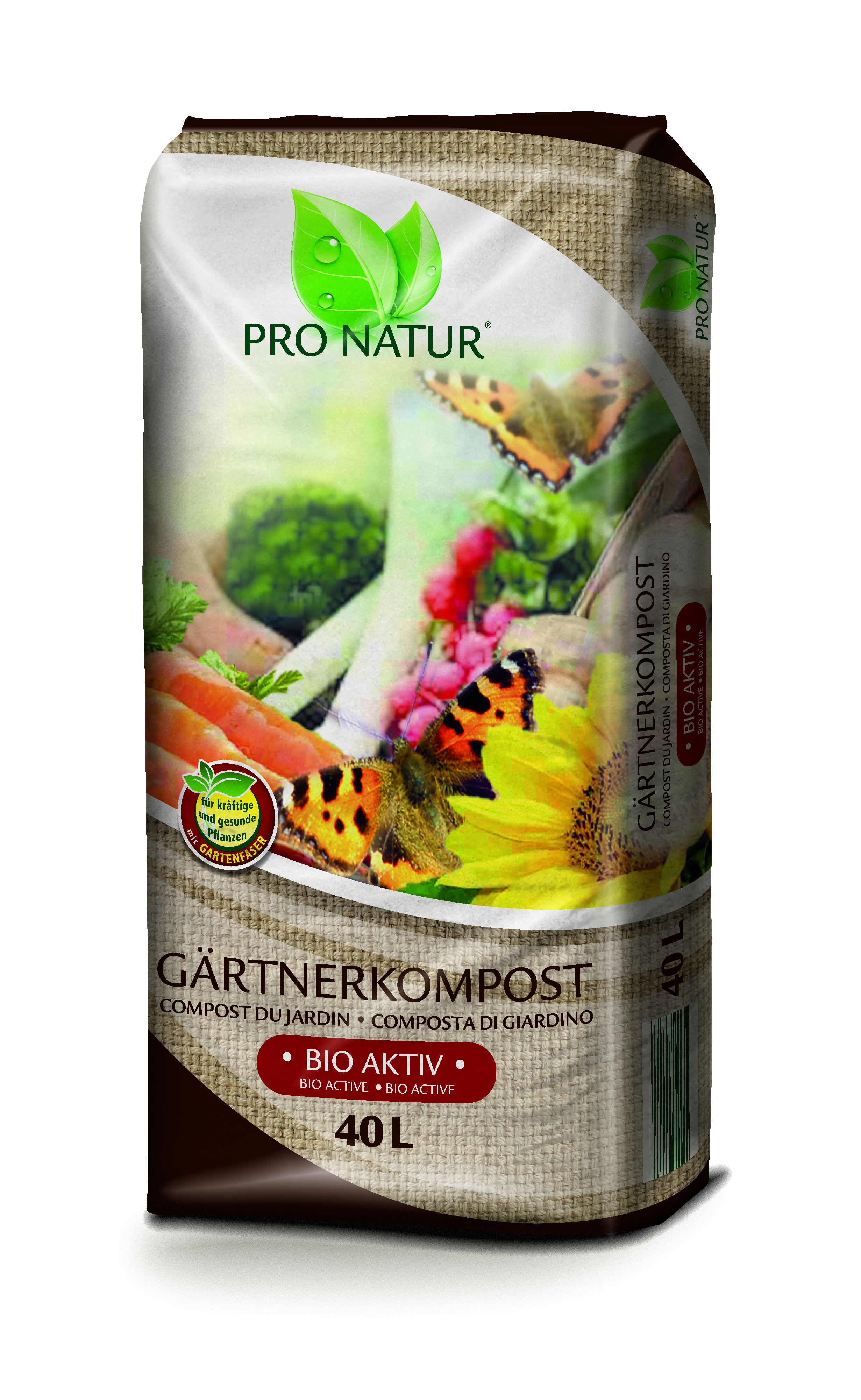 GREGOR ZIEGLER GMBH Pro Natur Gärtnerkompost 40l Torffrei mit Gartenfaser