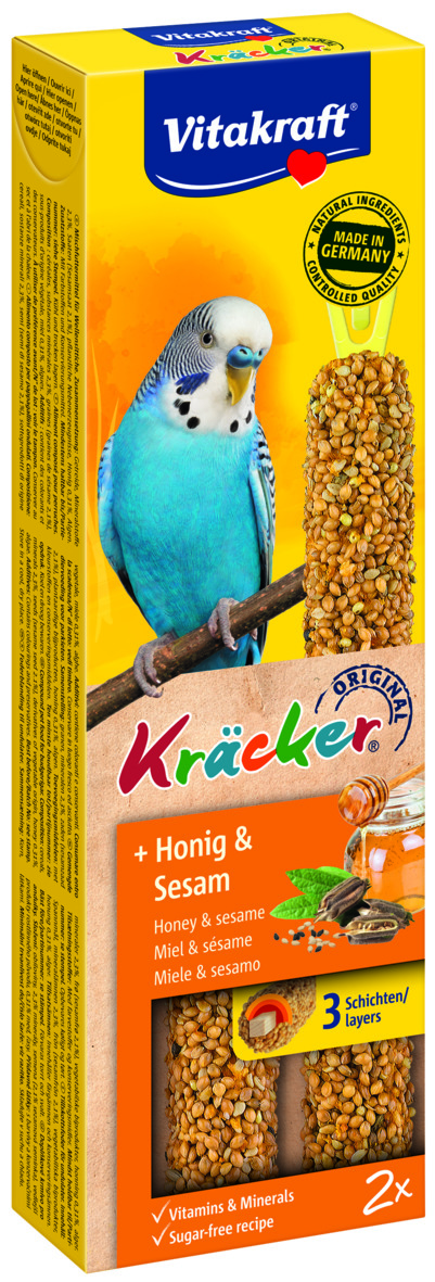 VITAKRAFT Kräcker Honig-Sesam 2er Sittich 