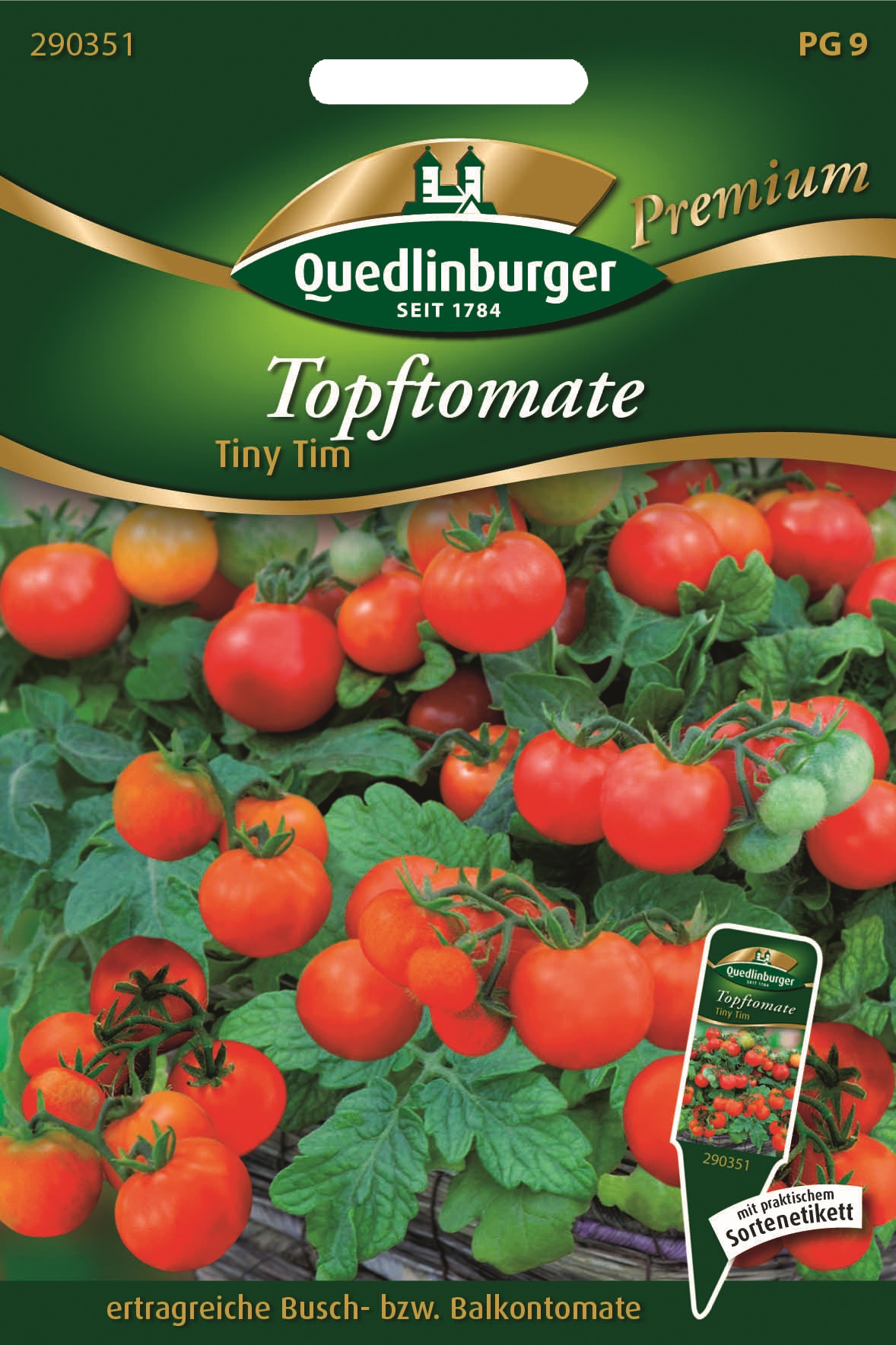 VERTRIEBSGESELLSCHAFT QUEDLIN- - Tomaten Topf- Tiny Tim Premium