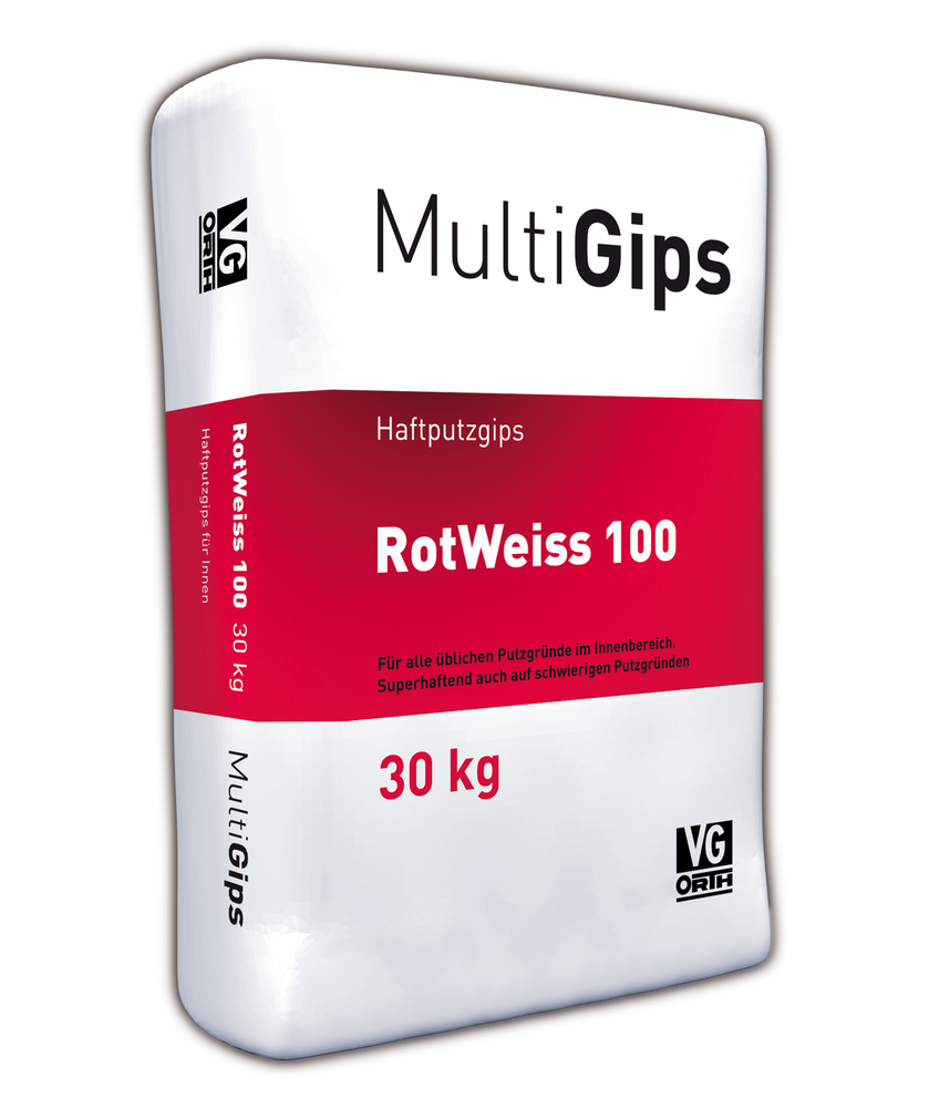 VG-ORTH MultiGips RotWeiss 100 Haftputzgips 30kg 