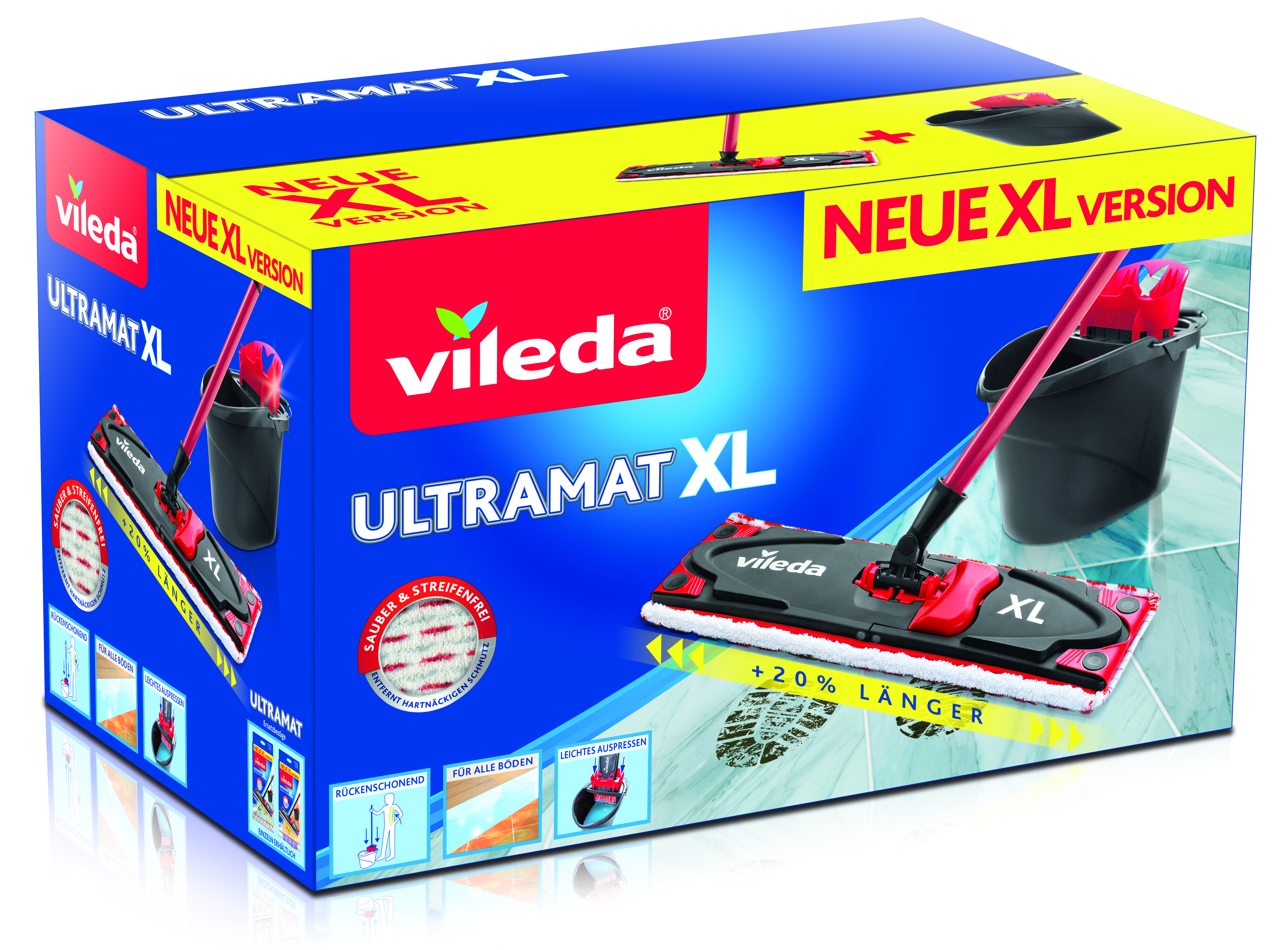 VILEDA Wischer, Bezug, Eimer Ultramat XL Universal Komplettbox