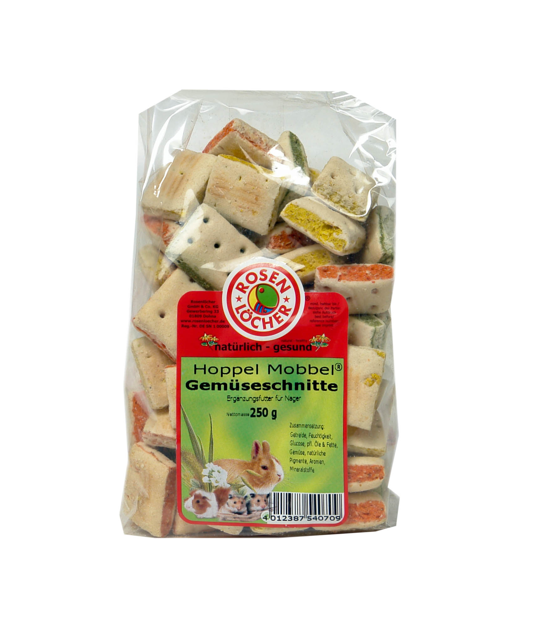 Gemüseschnitten 250g ROSENLÖCHER - Gemüseschnitten 250g Ergänzungsf. f. Nager