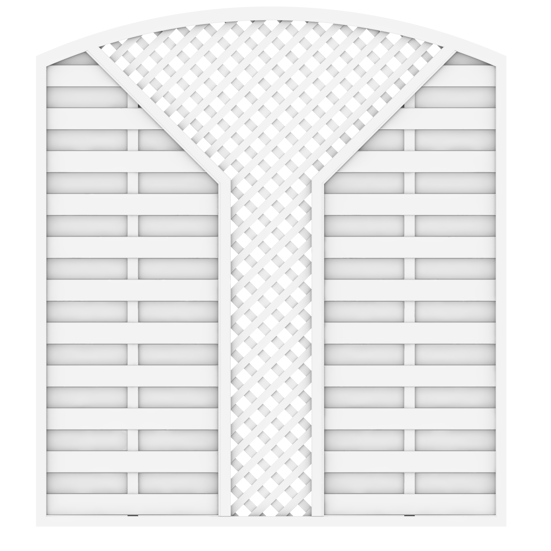 ZL OST Sichtblende Longlife Romo 180x180(196)cm V-Gitter