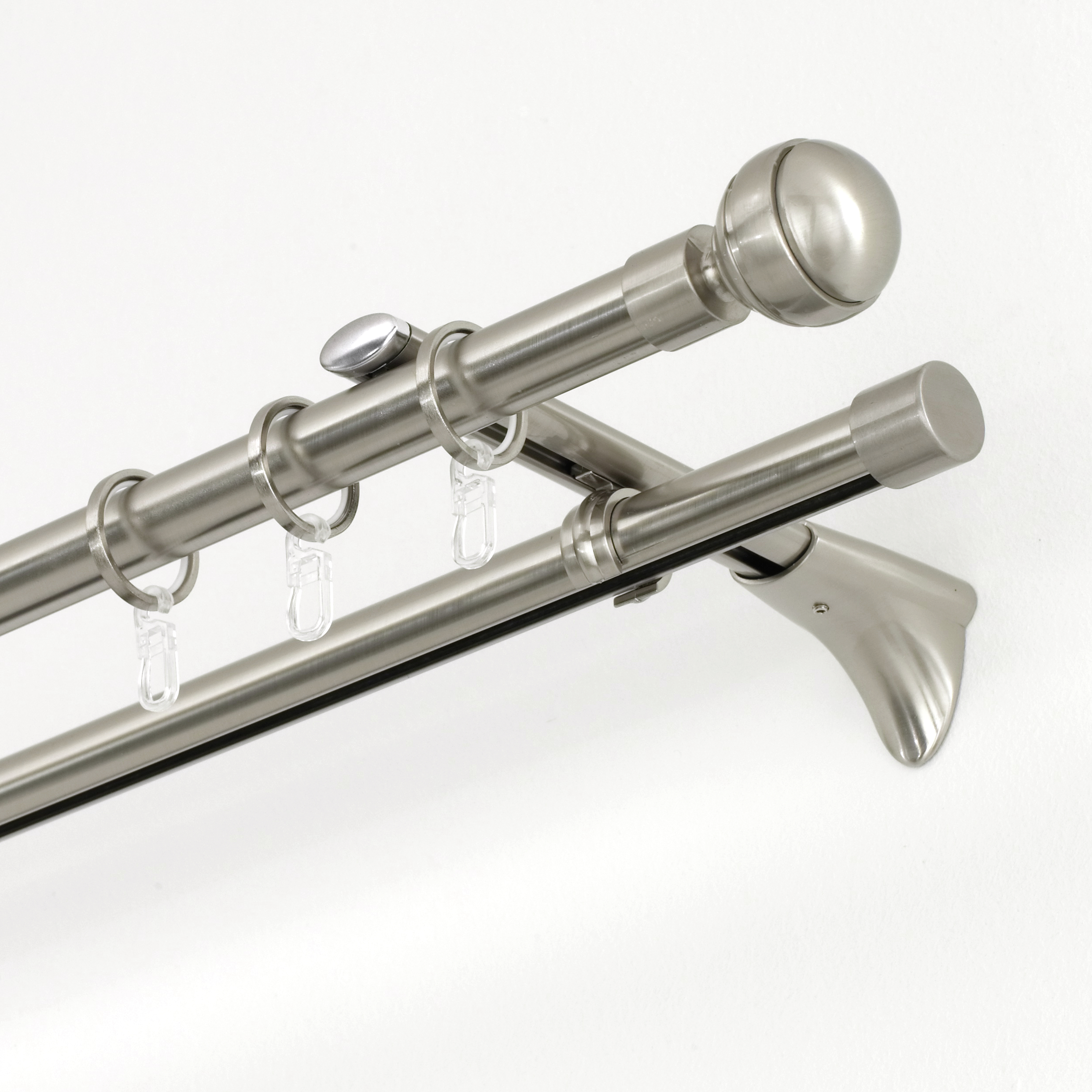 GARDINIA - Endknopf Kugel 20mm edelstahl-optik 