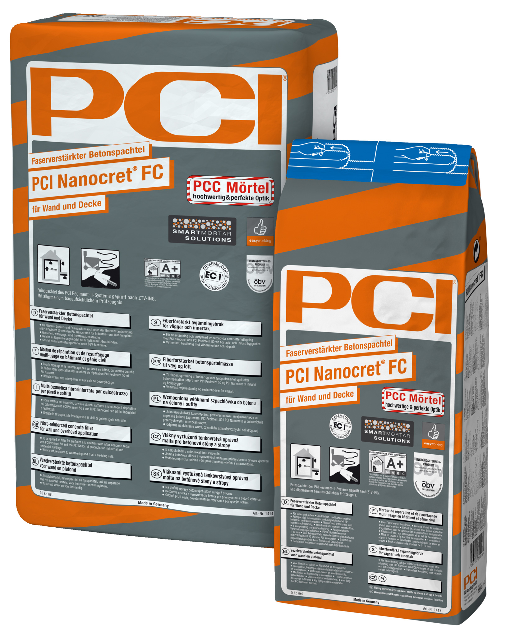 ZL OST PCI Nanocret FC Betonspachtel 25kg faservertärkt