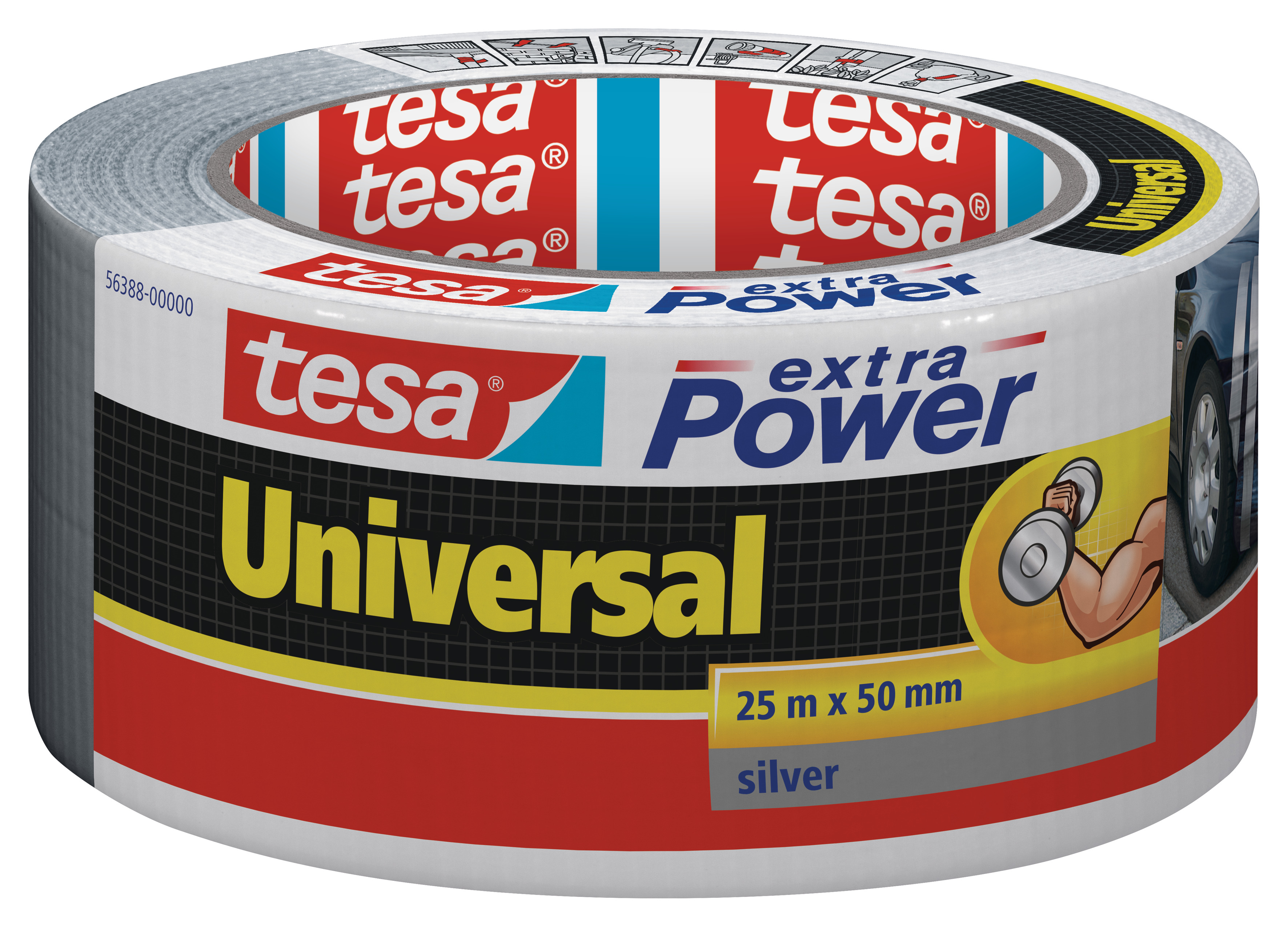 TESA Gewebeband Extra Power Univers. 25mx48mm silber