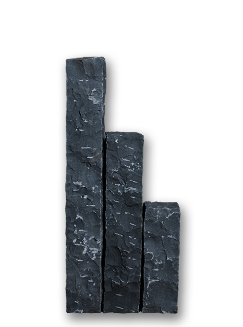 SELTRA NATURSTEINHANDEL GMBH ZENTRALE -  Palisade SANOKU 12x12x100cm anthrazit-schwarz Basalt Vietnam