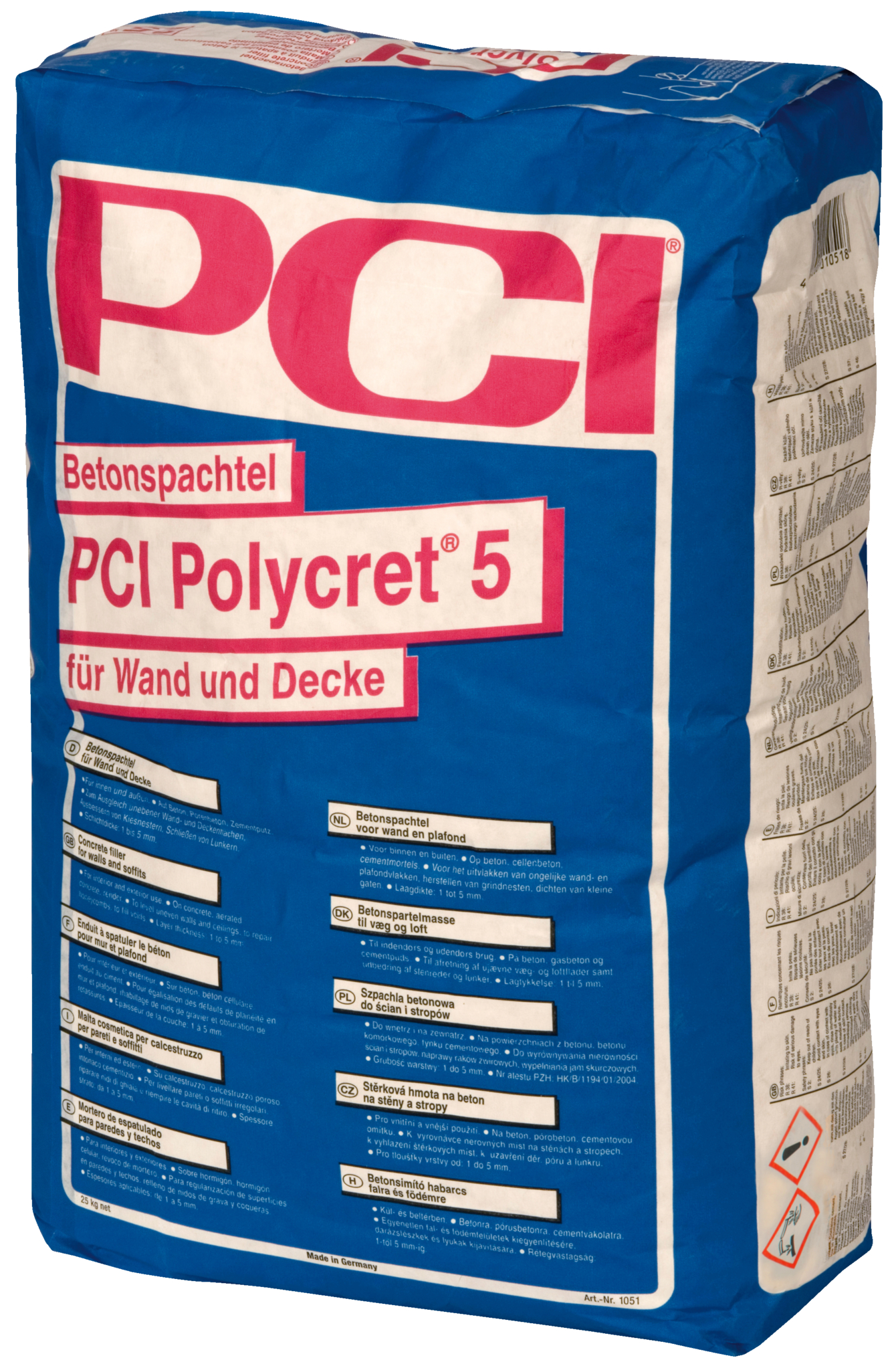 ZL OST PCI Polycret 5 Betonspachtel grau 25kg 