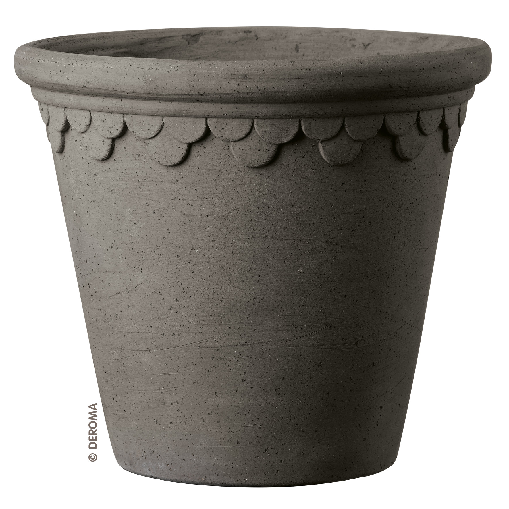 DEROMA Vaso Royal Grigio  30cm Terrakotta Tuscany Ton grau