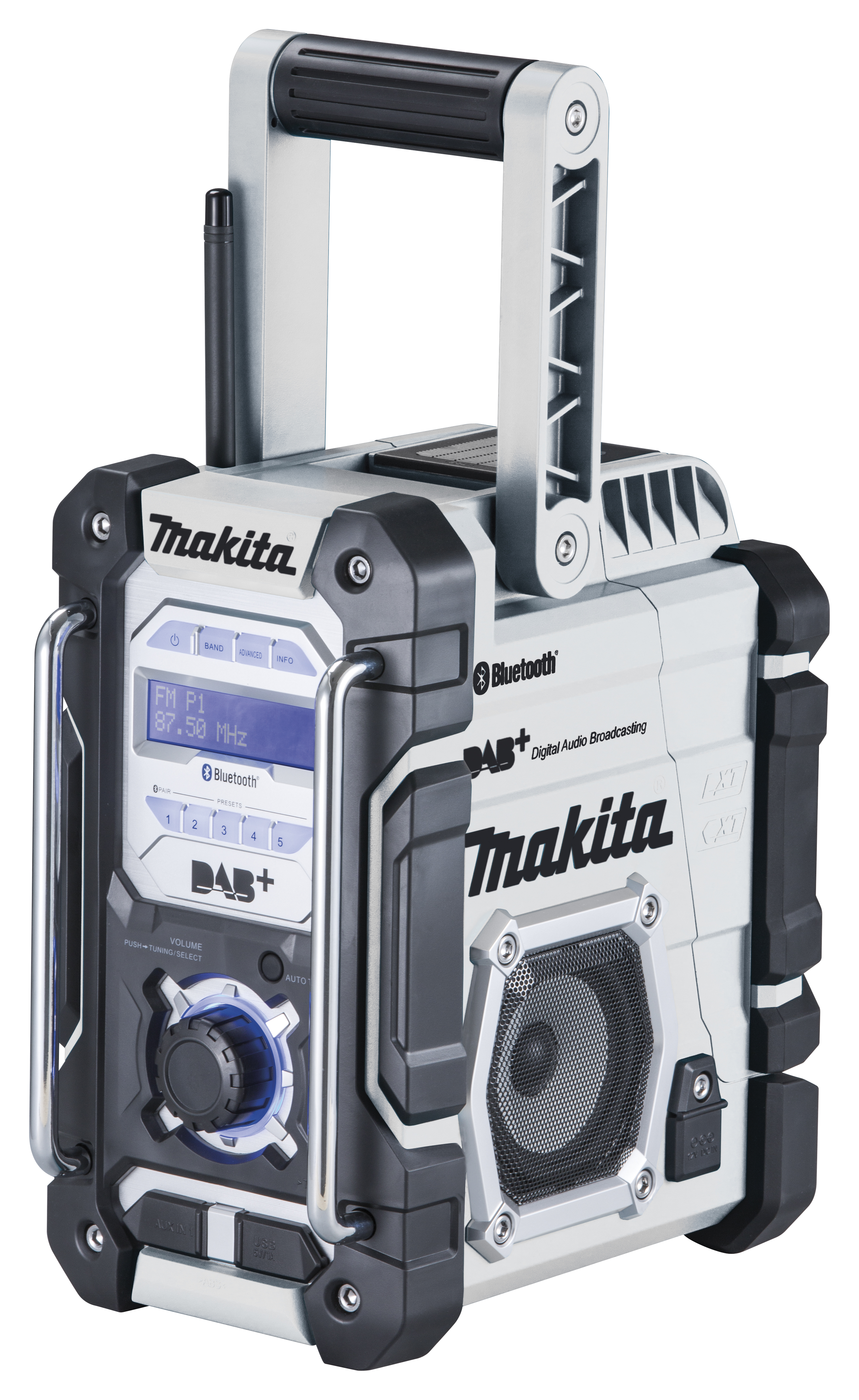 MAKITA Akku-Baustellenradio 7,2V - 18V DAB+ u. Bluetooth in Weiß