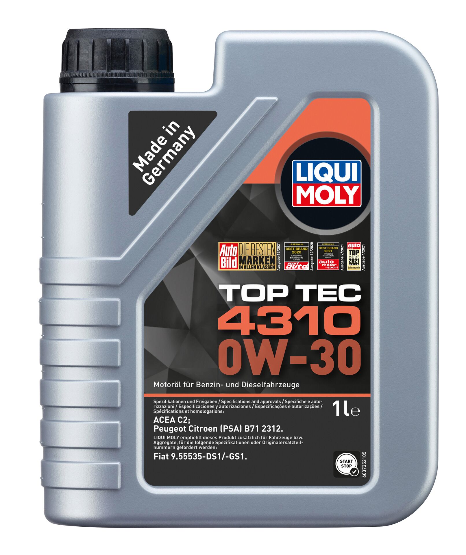 LIQUI-MOLY Motorenöl Top Tec 4310 0W-30 1 l 