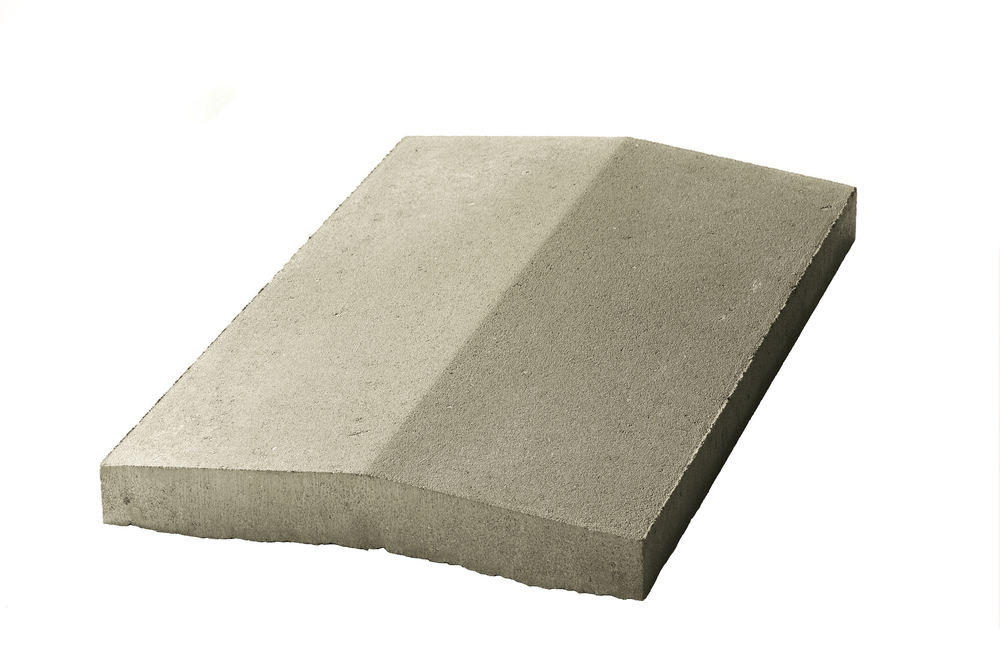 WESER Mauerabd. Satteldach 45x3,5-5,5-3,5x49 naturgrau, glatt